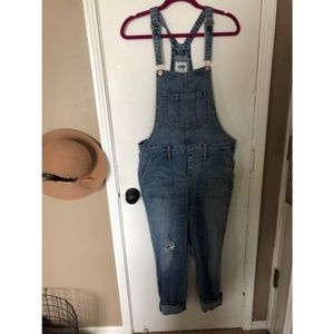 Old Navy Distressed Overalls